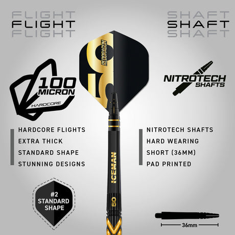 Red Dragon Gerwyn Price 50 Years Limited Edition 90% Tungsten Steel Tip Darts - view 5