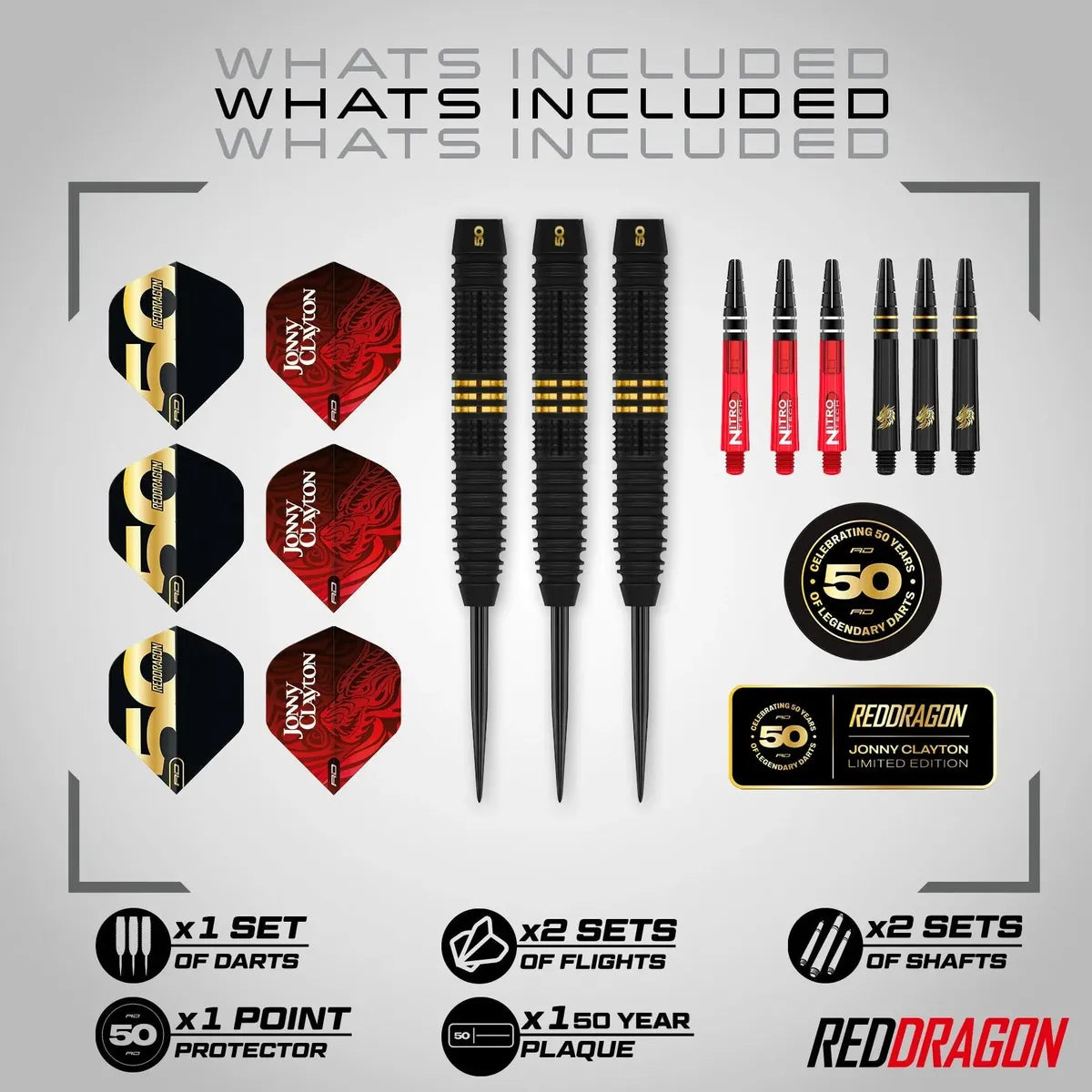 Red Dragon Jonny Clayton 50 Year Limited Edition Player Box