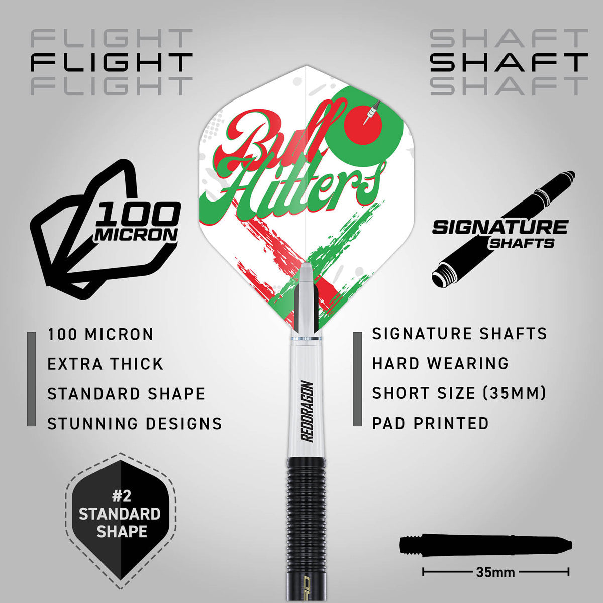 Red Dragon Bullhitters 90% Tungsten Steel Tip Darts