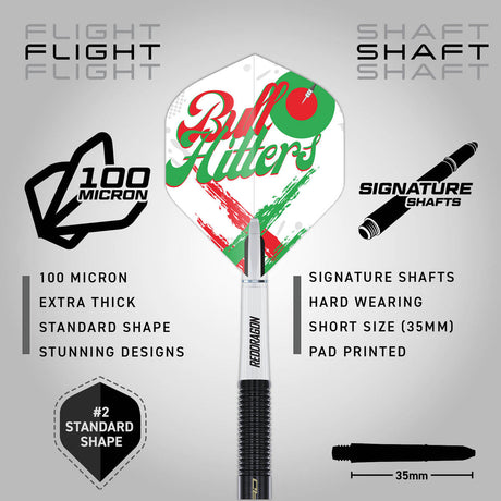 Red Dragon Bullhitters 90% Tungsten Steel Tip Darts