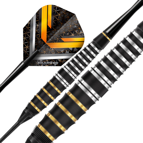 Harrows Vulcan Brass Rubber-Coated Soft Tip Darts - view 2