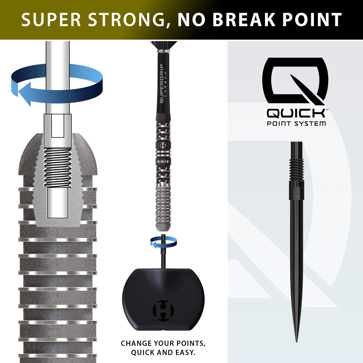 Harrows Dave Chisnall Chizzy Series 4 90% Tungsten QP Steel Tip Darts - view 2