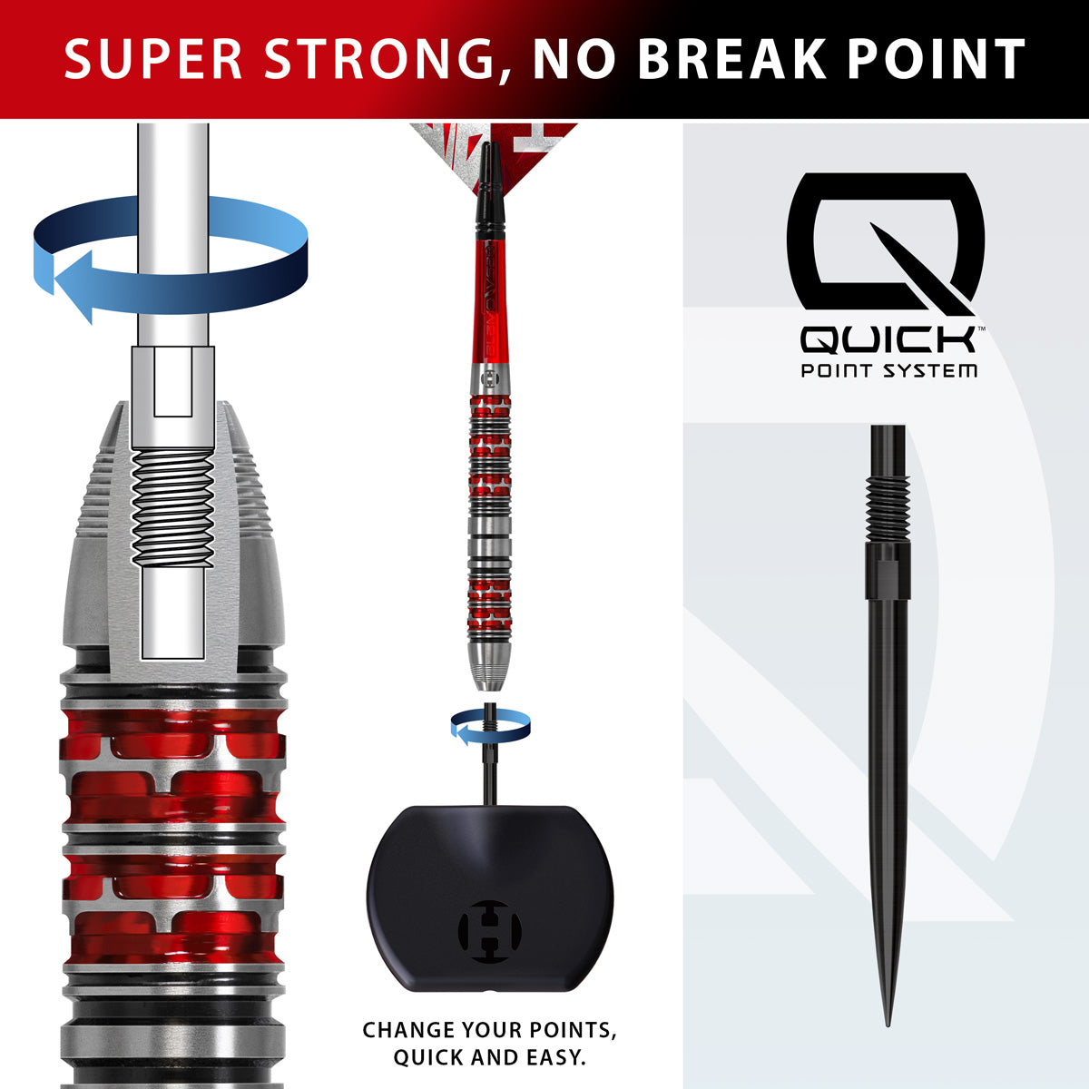 Harrows Damon Heta Series 3 90% Tungsten QP Steel Tip Darts - view 2