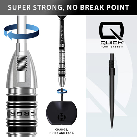 Harrows Supergrip Bomb 90% Tungsten QP Steel Tip Darts - view 2