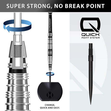 Harrows Supergrip Torpedo 90% Tungsten QP Steel Tip Darts - view 2