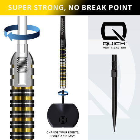 Harrows Dave Chisnall Chizzy Series 1 90% Tungsten QP Steel Tip Darts - view 2