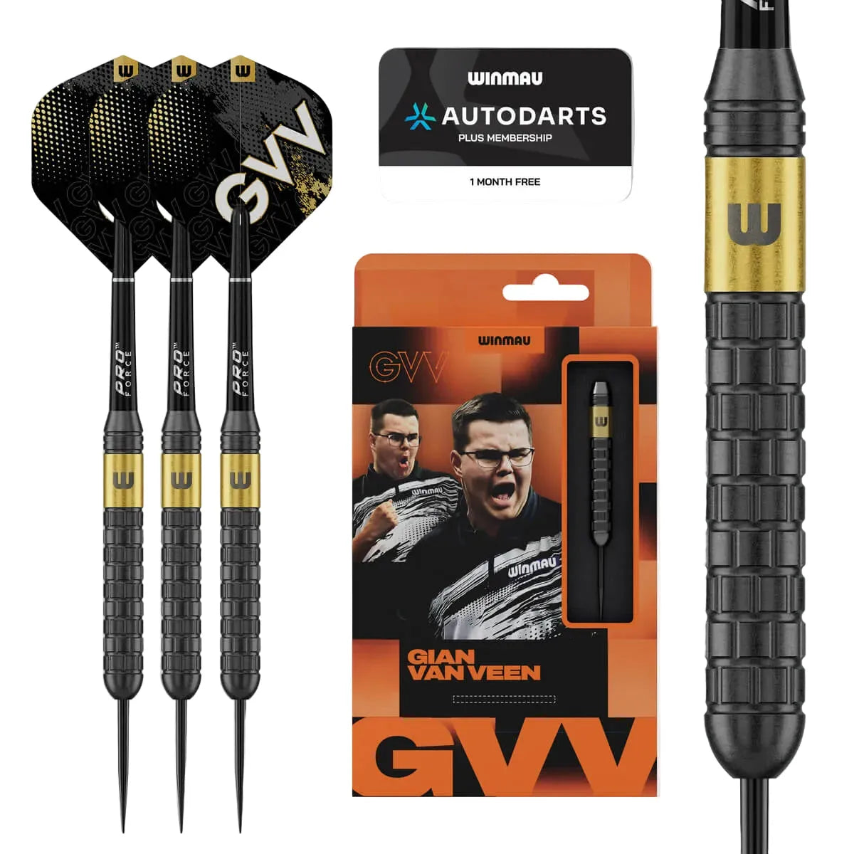 Winmau Gian van Veen Core Brass Steel Tip Darts
