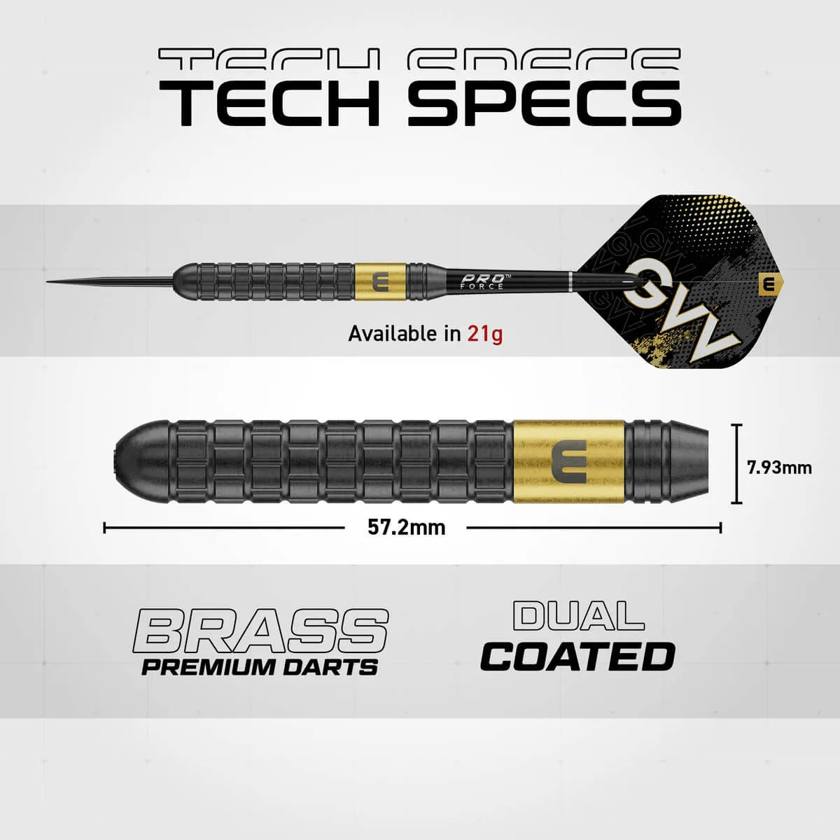 Winmau Gian van Veen Core Brass Steel Tip Darts