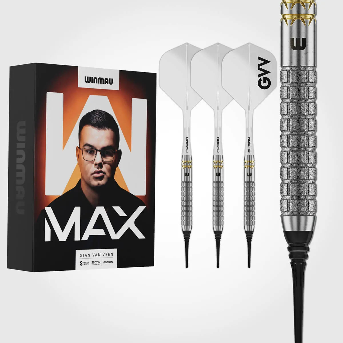 Winmau Gian van Veen W-Max 90% Tungsten Soft Tip Darts