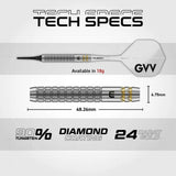 Winmau Gian van Veen W-Max 90% Tungsten Soft Tip Darts