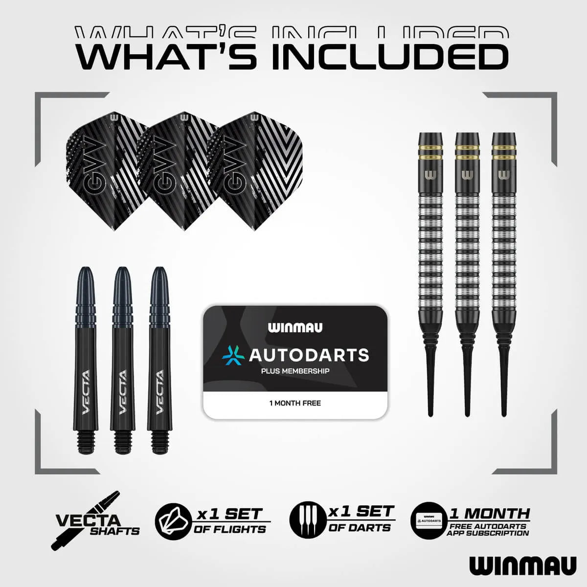 Winmau Gian van Veen TS 90% Tungsten Soft Tip Darts