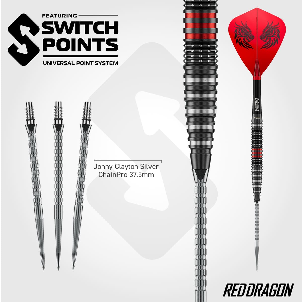 Red Dragon Jonny Clayton RD-PRO SP 90% Tungsten Steel Tip Darts