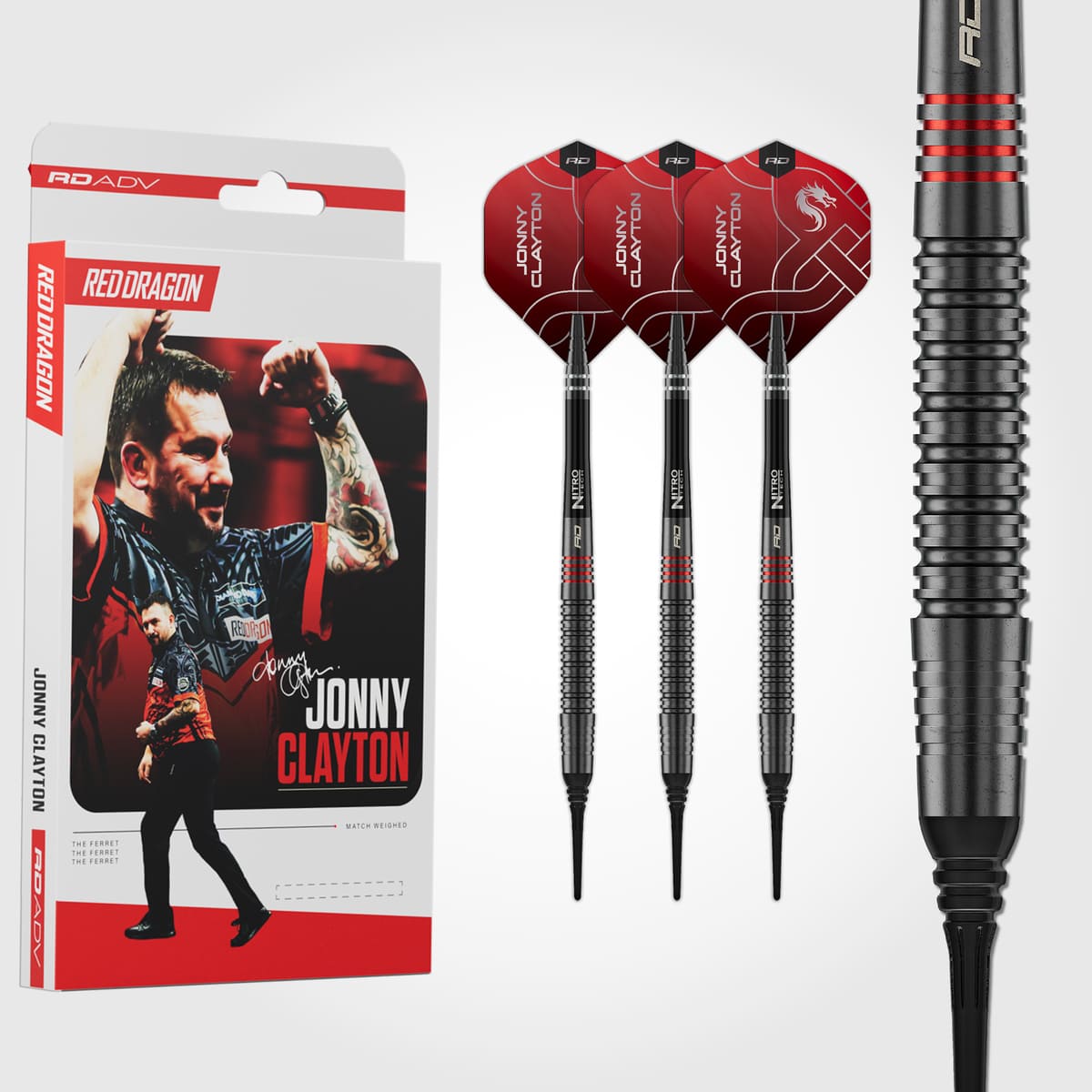 Red Dragon Jonny Clayton RD-ADV 90% Tungsten Soft Tip Darts