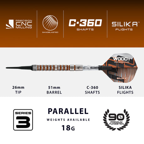 Harrows Luke Woodhouse Series 3 90% Tungsten Soft Tip Darts - view 3
