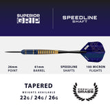 Harrows Nox Brass Steel Tip Darts - view 3