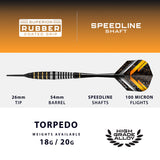 Harrows Vulcan Brass Rubber-Coated Soft Tip Darts - view 3
