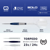 Harrows Geo Torpedo 90% Tungsten QP Steel Tip Darts - view 3