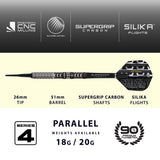 Harrows Dave Chisnall Chizzy Series 4 90% Tungsten Soft Tip Darts - view 3