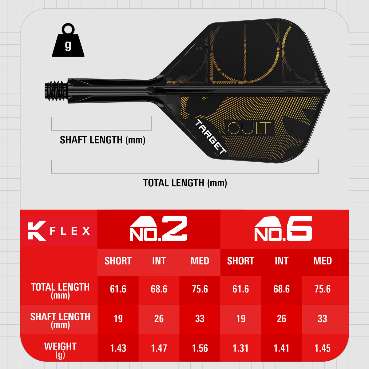 Target K-Flex Cult No6 One Piece Dart Flights - view 5