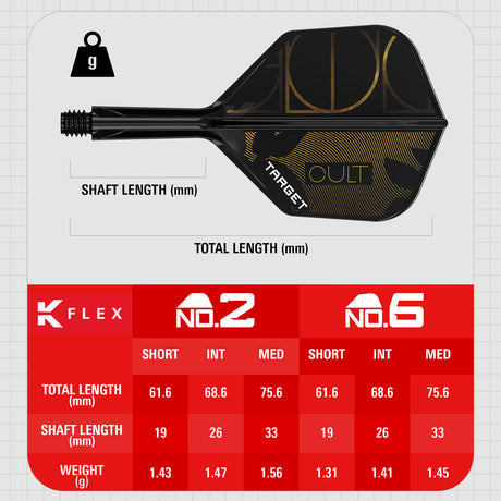 Target K-Flex Cult No6 One Piece Dart Flights - view 5