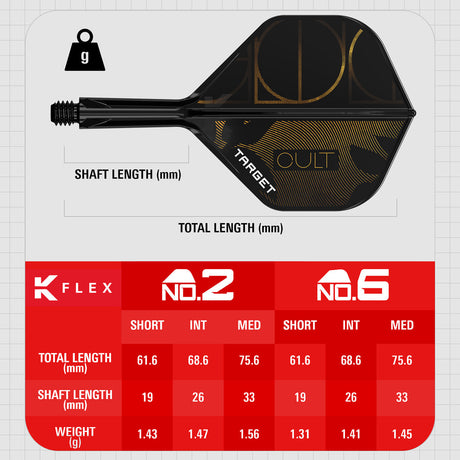 Target K-Flex Cult No2 One Piece Dart Flights - view 5