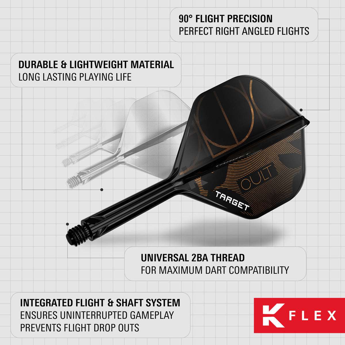 Target K-Flex Cult No2 One Piece Dart Flights - view 12