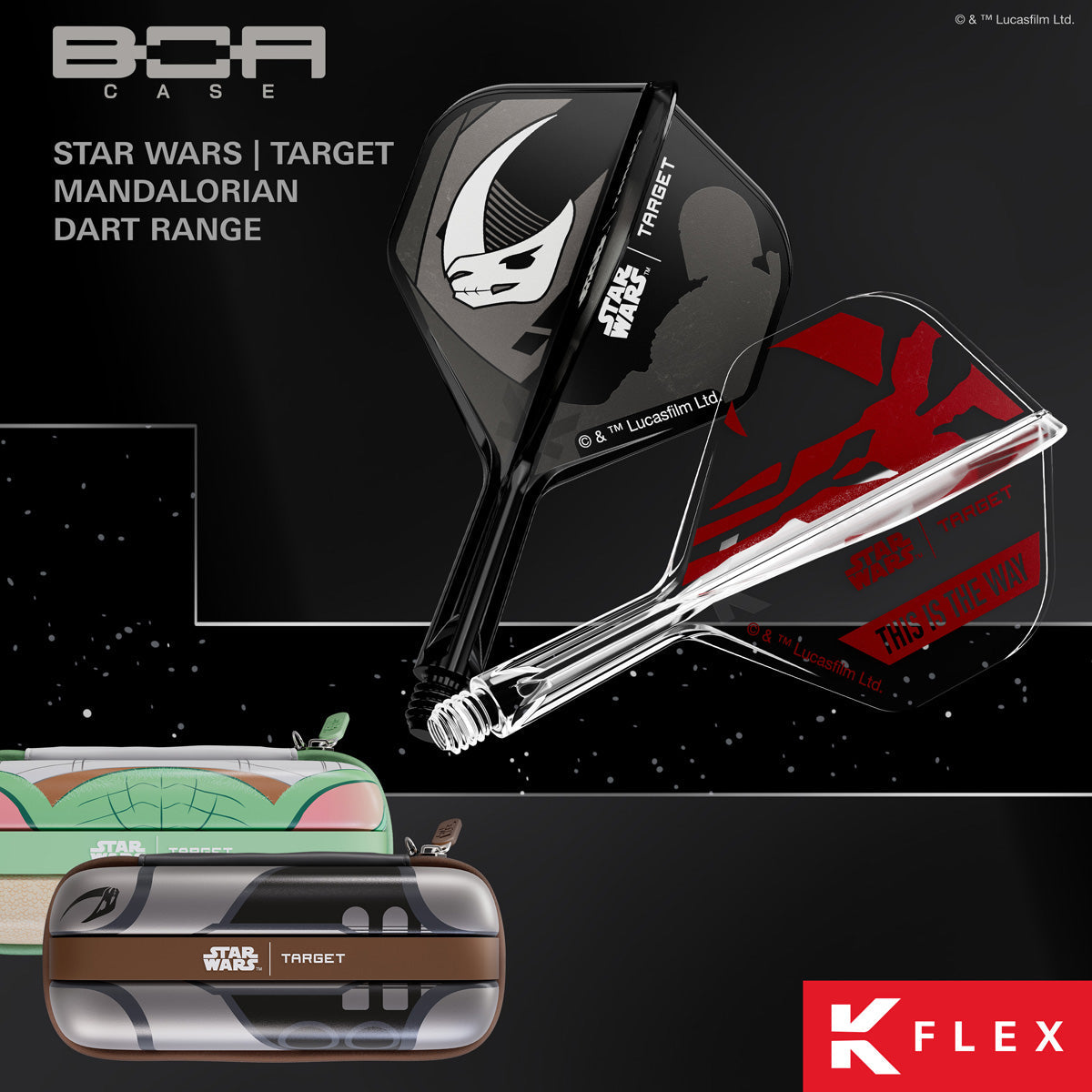 STAR WARS™ | TARGET Mandalorian K-Flex No2 Integrated Flights and Shafts Multipack - view 2