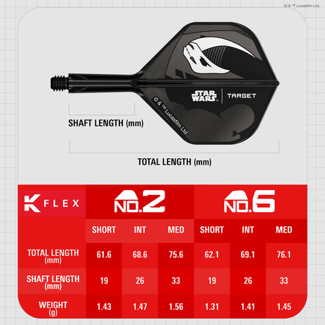 STAR WARS™ | TARGET Mandalorian K-Flex No2 Integrated Flights and Shafts Multipack - view 4