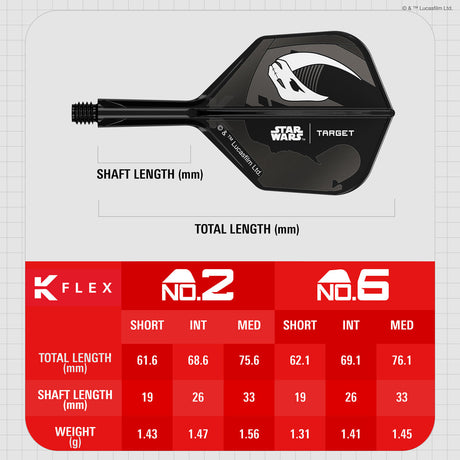 STAR WARS™ | TARGET Mandalorian K-Flex No6 Integrated Flights and Shafts Multipack - view 4