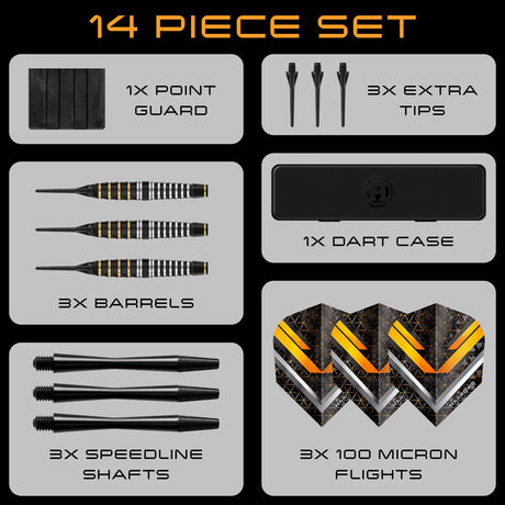Harrows Vulcan Brass Rubber-Coated Soft Tip Darts - view 4