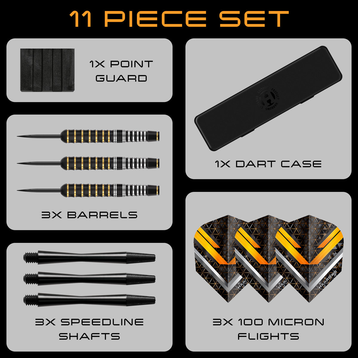 Harrows Vulcan Brass Rubber-Coated Steel Tip Darts - view 4