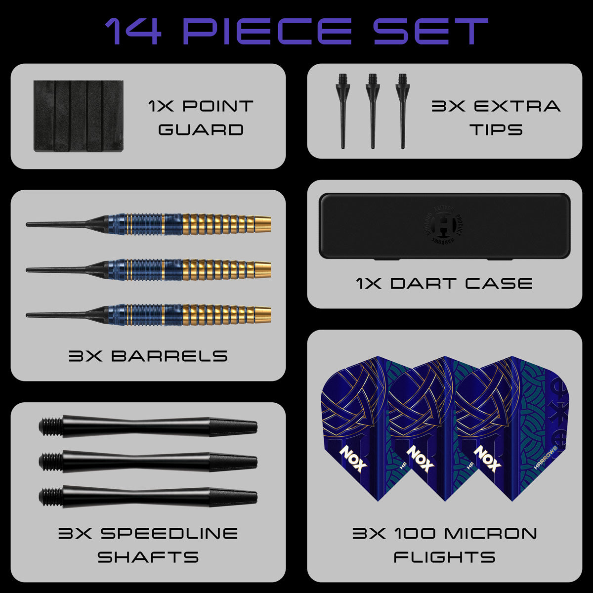Harrows Nox Brass Soft Tip Darts - view 4