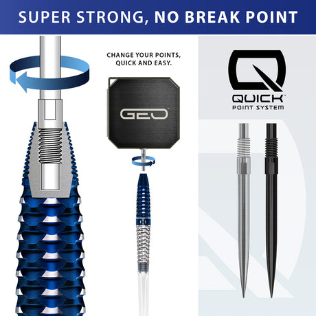 Harrows Geo Torpedo 90% Tungsten QP Steel Tip Darts - view 4