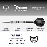Harrows Supergrip Tapered 90% Tungsten QP Steel Tip Darts - view 4