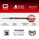 Harrows Damon Heta Series 3 90% Tungsten QP Steel Tip Darts - view 4
