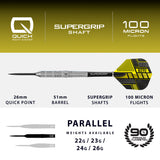 Harrows NX90 Parallel 90% Tungsten QP Steel Tip Darts - view 4