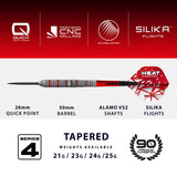 Harrows Damon Heta Series 4 90% Tungsten QP Steel Tip Darts - view 4