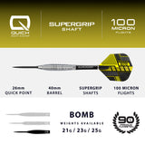 Harrows NX90 Bomb 90% Tungsten QP Steel Tip Darts - view 4