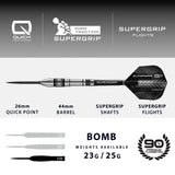 Harrows Supergrip Bomb 90% Tungsten QP Steel Tip Darts - view 4