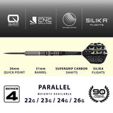 Harrows Dave Chisnall Chizzy Series 4 90% Tungsten QP Steel Tip Darts - view 4