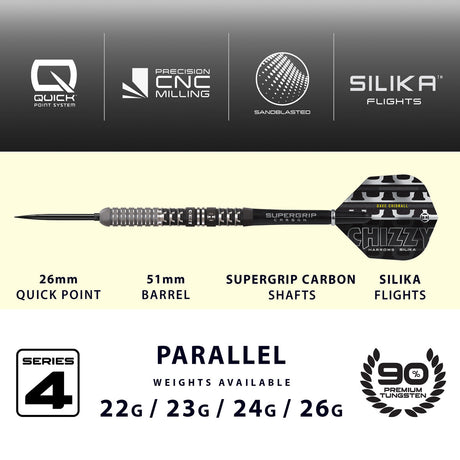Harrows Dave Chisnall Chizzy Series 4 90% Tungsten QP Steel Tip Darts - view 4