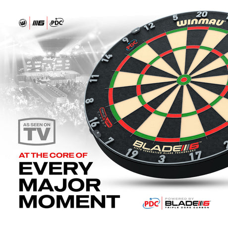 Winmau Blade 6 Triple Core Dartboard & Surround Bundle - view 4