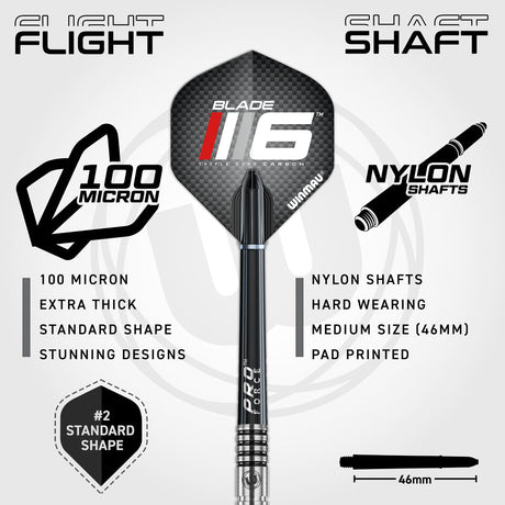 Winmau Blade 6 Triple Core Dartboard & Surround Bundle - view 9