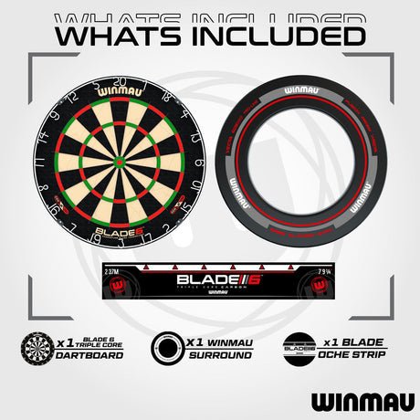 Winmau Blade 6 Dartboard & Surround Bundle - view 2
