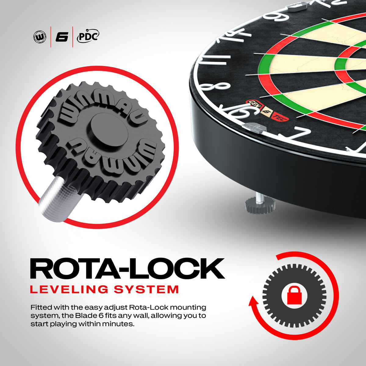 Winmau Blade 6 Dartboard & Surround Bundle - view 5