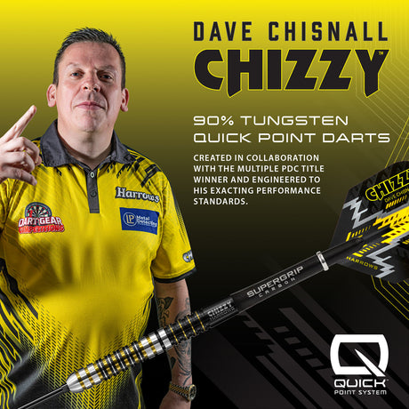 Harrows Dave Chisnall Chizzy Series 1 90% Tungsten QP Steel Tip Darts - view 5
