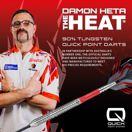 Harrows Damon Heta Series 1 Natural 90% Tungsten QP Steel Tip Darts - view 5