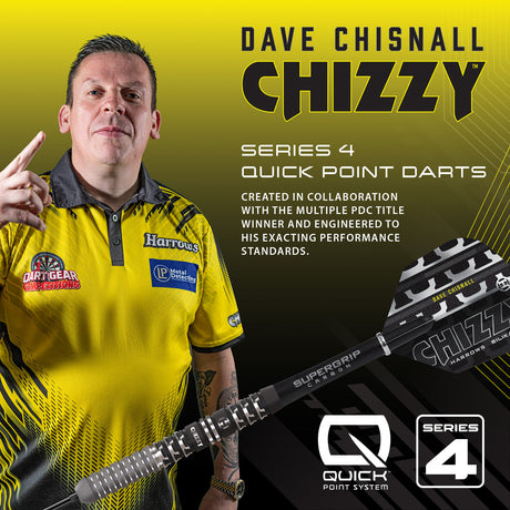 Harrows Dave Chisnall Chizzy Series 4 90% Tungsten QP Steel Tip Darts - view 5