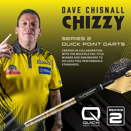 Harrows Dave Chisnall Chizzy Series 2 90% Tungsten QP Steel Tip Darts - view 5