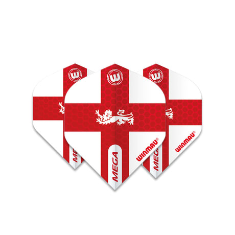 Winmau Mega Standard England St George Dart Flights (6900.130) [Standard Shape] - view 2